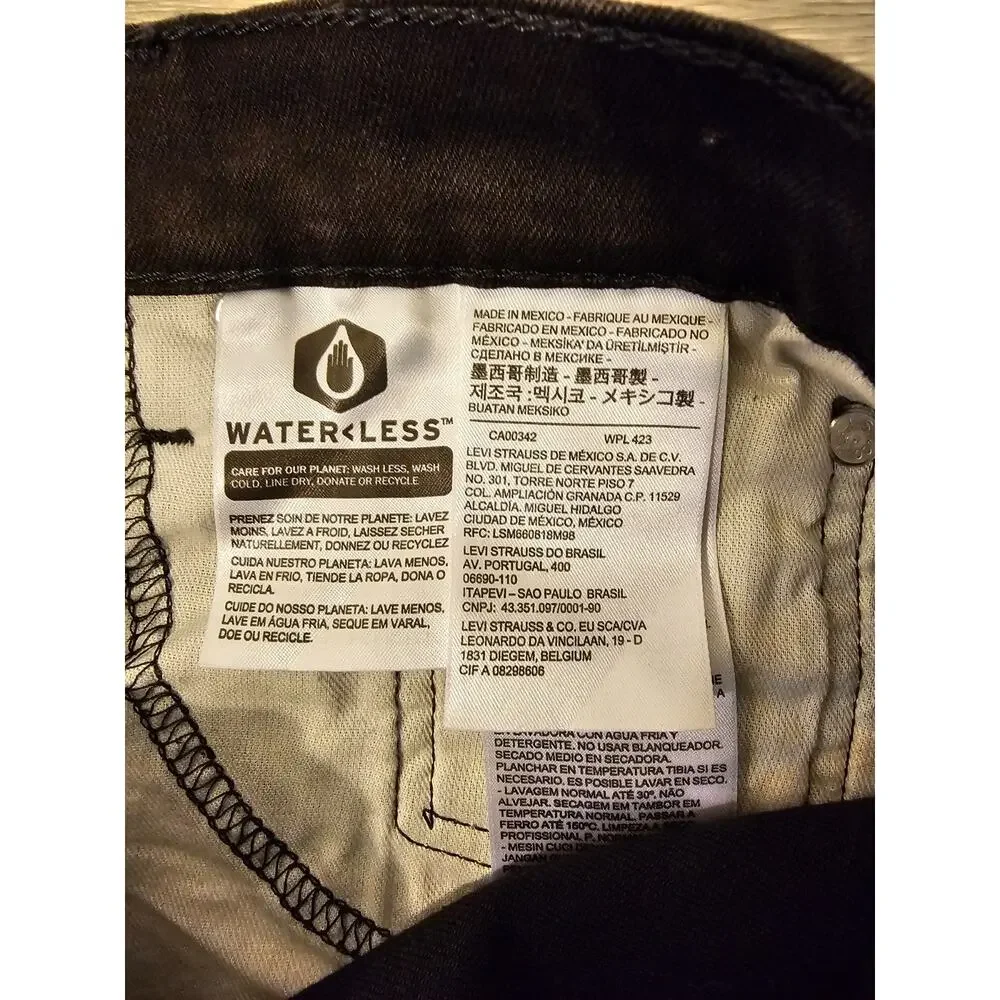 Levi's 511 Slim Straight Jeans Mens Black Size 31 X 30 Classic Denim Jeans
